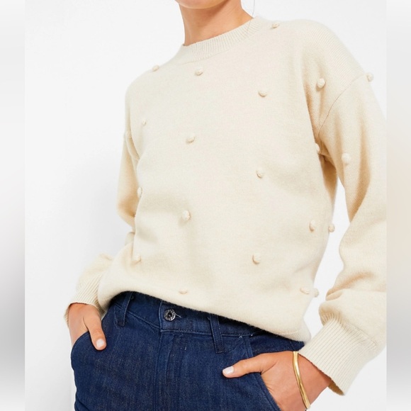 Hyacinth House small oatmeal pom pom melinda sweater - Picture 5 of 10